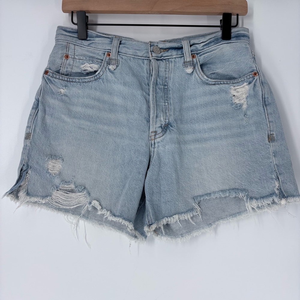 Free People We the Free Distressed Denim Shorts